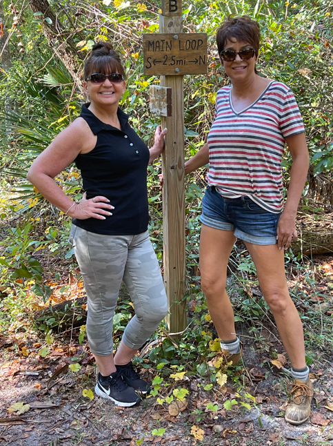      Hiking with Lenore (my sister by another mister) in Leesburg, Florida