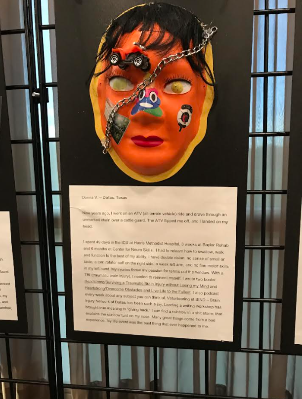 A mask I created for a brain injury event